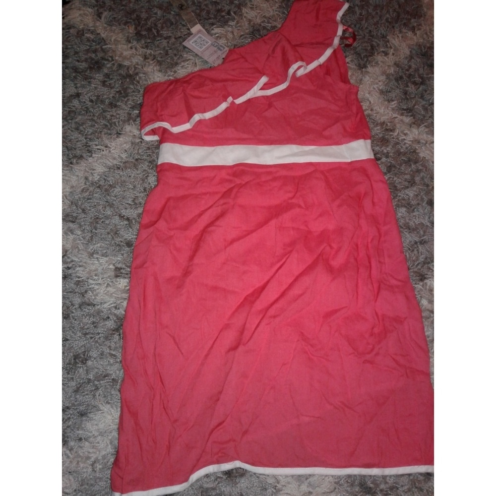 Ya Los Angeles nwt new pink ruffle dress large